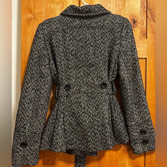 Cinch Double Breasted Pea Coat by Ardene - Picture 4 of 5